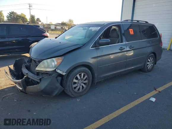 2008 Honda Odyssey EX z VIN 5FNRL38458B059159, wystawiony jako Copart lot #81761095 z przebiegiem Nie podano mil oraz Szkoda całkowita • Salvage title. Historia ofert i sprzedaży dostępna na DreamBid. Obrazek 1.