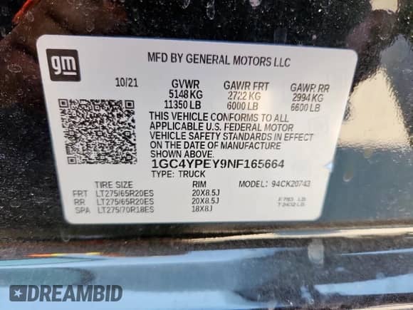 2022 Chevrolet Silverado 2500HD LTZ z VIN 1GC4YPEY9NF165664, wystawiony jako Copart lot #67579465 z przebiegiem 65 393 mil mil oraz Szkoda całkowita • Salvage title. Historia ofert i sprzedaży dostępna na DreamBid. Obrazek 12.