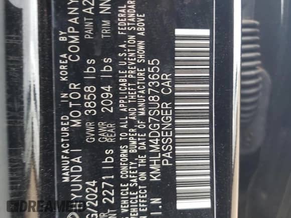 2025 Hyundai Elantra SEL Sport z VIN KMHLM4DG7SU873655, wystawiony jako Copart lot #68417895 z przebiegiem 15 296 mil mil oraz Szkoda całkowita • Salvage title. Historia ofert i sprzedaży dostępna na DreamBid. Obrazek 12.