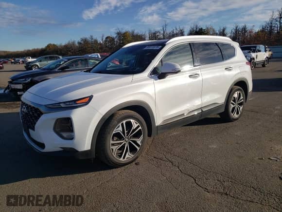 2020 Hyundai Santa Fe Limited z VIN 5NMS5CAA1LH237670, wystawiony jako Copart lot #89615975 z przebiegiem 46 636 mil mil oraz Szkoda całkowita • Salvage title. Historia ofert i sprzedaży dostępna na DreamBid. Obrazek 1.