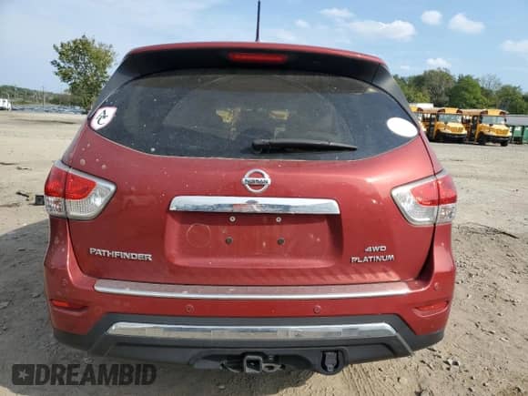 2015 Nissan Pathfinder Platinum с VIN 5N1AR2MM7FC712446, выставлен на аукционе Copart как лот 83851085 с пробегом 135 824 миль миль и Списание • Salvage title. История ставок и продаж доступна на DreamBid. Изображение 6.