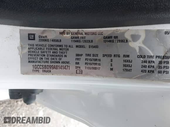 2010 Chevrolet Colorado Work Truck с VIN 1GCCSBD99A8141471, выставлен на аукционе IAAI как лот 42015903 с пробегом 138 516 миль миль и . История ставок и продаж доступна на DreamBid. Изображение 9.