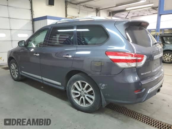 2014 Nissan Pathfinder SL Hybrid z VIN 5N1CR2MN3EC635459, wystawiony jako Copart lot #83110314 z przebiegiem 120 377 mil mil oraz Szkoda całkowita • Salvage title. Historia ofert i sprzedaży dostępna na DreamBid. Obrazek 2.