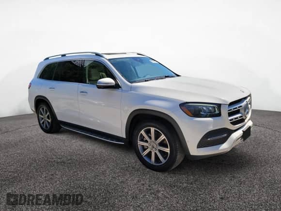 2020 Mercedes-Benz GLS 450 z VIN 4JGFF5KE4LA144093, wystawiony jako Copart lot #90093225 z przebiegiem 95 054 mil mil oraz Czysty tytuł • Clean title. Historia ofert i sprzedaży dostępna na DreamBid. Obrazek 1.