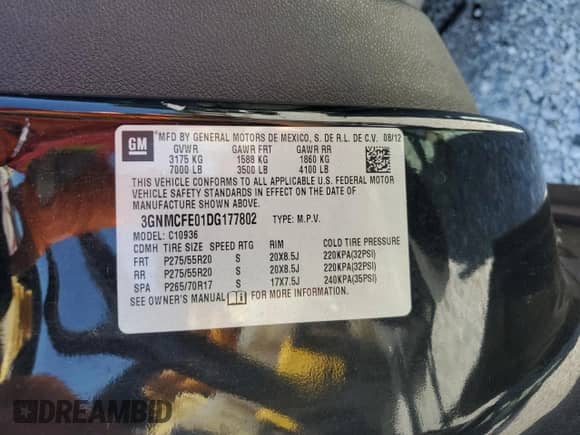 2013 Chevrolet Avalanche LT с VIN 3GNMCFE01DG177802, выставлен на аукционе Copart как лот 52987555 с пробегом 231 777 миль миль и Списание • Salvage title. История ставок и продаж доступна на DreamBid. Изображение 13.