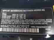 2018 BMW 4 Series 430i with VIN WBA4Z1C50JEC70127, listed as a IAAI auction lot 43035126 with 73,149 mi miles and . Bid and sale history available at DreamBid. Image 9.