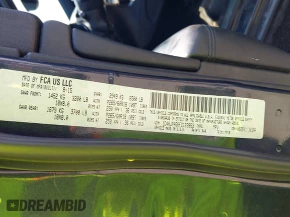 2015 Jeep Grand Cherokee Altitude z VIN 1C4RJFAG0FC122853, wystawiony jako IAAI lot #43191678 z przebiegiem 118 299 mil mil oraz . Historia ofert i sprzedaży dostępna na DreamBid. Obrazek 9.