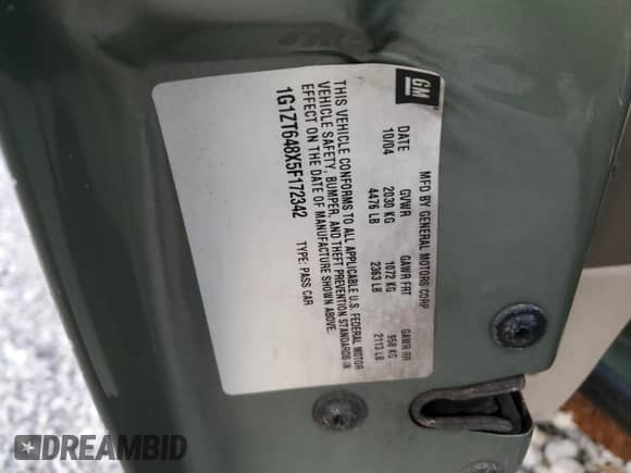 2005 Chevrolet Malibu Maxx LS с VIN 1G1ZT648X5F172342, выставлен на аукционе Copart как лот 80217284 с пробегом 197 728 миль миль и Списание • Salvage title. История ставок и продаж доступна на DreamBid. Изображение 15.