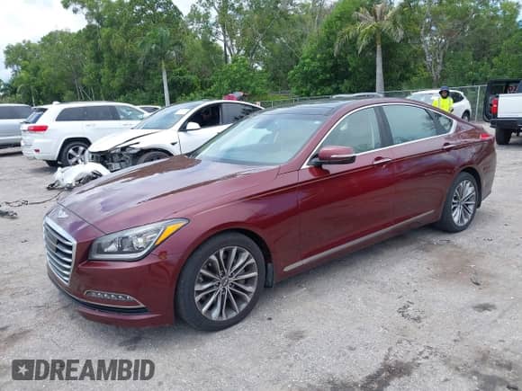 2016 Hyundai Genesis 3.8L с VIN KMHGN4JE0GU107047, выставлен на аукционе IAAI как лот 42926599 с пробегом 73 957 миль миль и . История ставок и продаж доступна на DreamBid. Изображение 2.