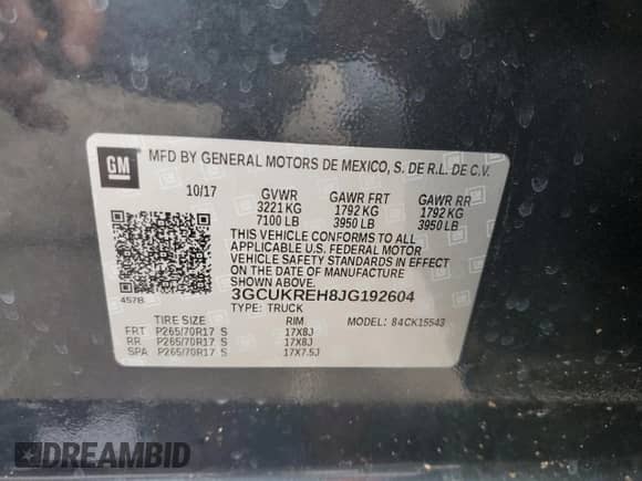 2018 Chevrolet Silverado 1500 LT z VIN 3GCUKREH8JG192604, wystawiony jako Copart lot #70222504 z przebiegiem 159 539 mil mil oraz Szkoda całkowita • Salvage title. Historia ofert i sprzedaży dostępna na DreamBid. Obrazek 12.