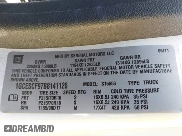 2011 Chevrolet Colorado 1LT с VIN 1GCESCF97B8141126, выставлен на аукционе IAAI как лот 43362250 с пробегом 80 606 миль миль и . История ставок и продаж доступна на DreamBid. Изображение 9.