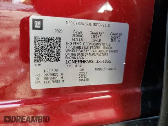 2020 Chevrolet Traverse LT с VIN 1GNERHKW3LJ251225, выставлен на аукционе Copart как лот 69571105 с пробегом 26 967 миль миль и Списание • Salvage title. История ставок и продаж доступна на DreamBid. Изображение 13.