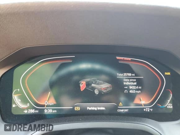 2023 BMW 4 Series 430i xDrive with VIN WBA43AT01PCM32225, listed as a Copart auction lot 60509935 with 25,769 mi miles and Salvage title. Bid and sale history available at DreamBid. Image 9.