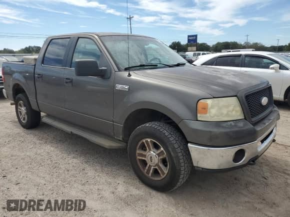 2006 Ford F-150 XLT with VIN 1FTPW14566FB74539, listed as a Copart auction lot 84786435 with 246,141 mi miles and Salvage title. Bid and sale history available at DreamBid. Image 4.