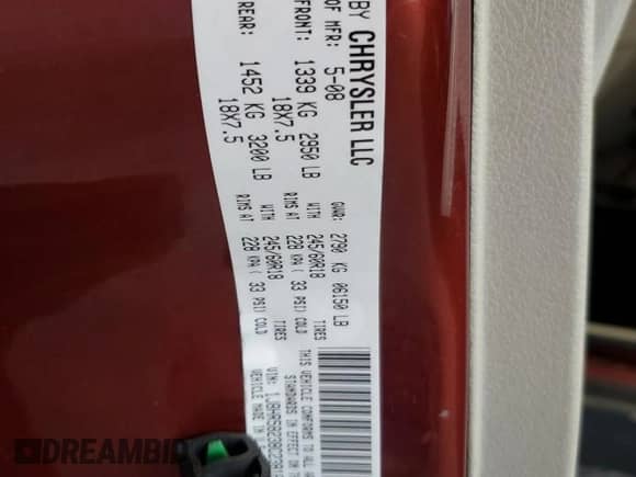 2008 Jeep Grand Cherokee Limited z VIN 1J8HR58238C238164, wystawiony jako Copart lot #65737235 z przebiegiem 170 567 mil mil oraz Szkoda całkowita • Salvage title. Historia ofert i sprzedaży dostępna na DreamBid. Obrazek 13.