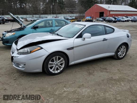 2008 Hyundai Tiburon GS with VIN KMHHM66D68U265820, listed as a Copart auction lot 47998505 with 90,751 mi miles and Clean title. Bid and sale history available at DreamBid. Image 1.