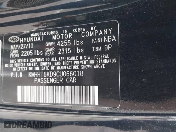 2012 Hyundai Genesis Coupe 2.0T с VIN KMHHT6KD9CU066018, выставлен на аукционе IAAI как лот 42739170 с пробегом 84 945 миль миль и . История ставок и продаж доступна на DreamBid. Изображение 9.