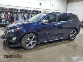 2021 Chevrolet Equinox Premier with VIN 3GNAXXEV9MS101640, listed as a Copart auction lot 71746225 with 45,872 mi miles and Salvage title. Bid and sale history available at DreamBid. Image 1.