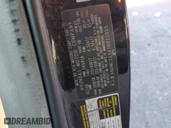 2007 Hyundai Entourage GLS с VIN KNDMC233476012055, выставлен на аукционе Copart как лот 89397435 с пробегом Не указан миль и Списание • Salvage title. История ставок и продаж доступна на DreamBid. Изображение 14.