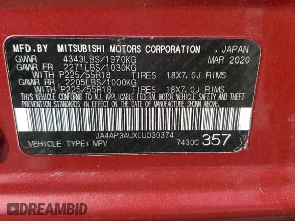 2020 Mitsubishi Outlander ES с VIN JA4AP3AUXLU030374, выставлен на аукционе Copart как лот 80816435 с пробегом 122 639 миль миль и Списание • Salvage title. История ставок и продаж доступна на DreamBid. Изображение 14.