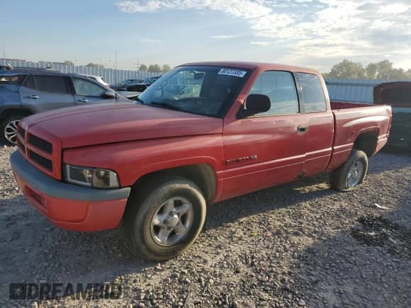 1998 Dodge 1500 with VIN 3B7HC12Y3WG110533, listed as a Copart auction lot 80127335 with 117,668 mi miles and Salvage title. Bid and sale history available at DreamBid. Image 1.