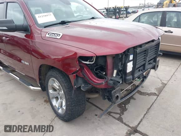 2022 Ram 1500 Big Horn with VIN 1C6RREFT2NN231866, listed as a IAAI auction lot 41258977 with 32,589 mi miles and . Bid and sale history available at DreamBid. Image 19.