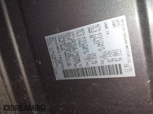 2015 Nissan Pathfinder SL с VIN 5N1AR2MM5FC701090, выставлен на аукционе IAAI как лот 42538217 с пробегом 126 918 миль миль и . История ставок и продаж доступна на DreamBid. Изображение 9.