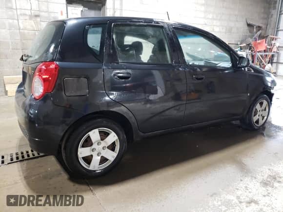 2009 Chevrolet Aveo 1LT with VIN KL1TD66EX9B646064, listed as a Copart auction lot 73699804 with 112,481 mi miles and Salvage title. Bid and sale history available at DreamBid. Image 3.