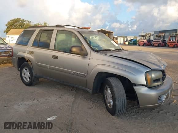 2002 Chevrolet TrailBlazer LS с VIN 1GNDS13SX22189768, выставлен на аукционе IAAI как лот 43058729 с пробегом 284 604 миль миль и . История ставок и продаж доступна на DreamBid. Изображение 1.