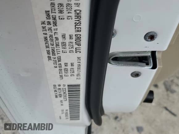 2013 Chrysler 300 с VIN 2C3CCAAG7DH518778, выставлен на аукционе Copart как лот 82035625 с пробегом 105 668 миль миль и Списание • Salvage title. История ставок и продаж доступна на DreamBid. Изображение 13.