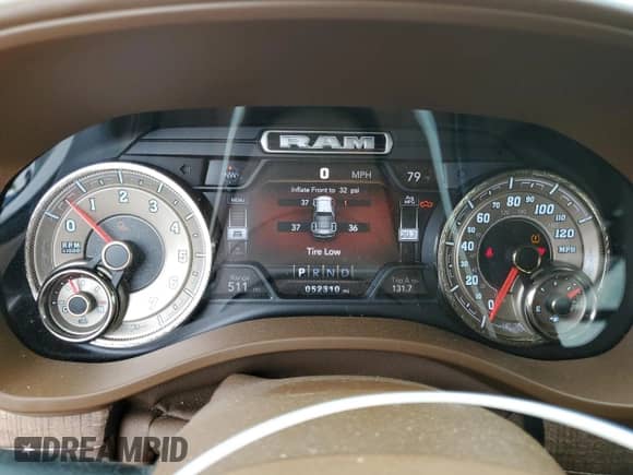 2020 Ram 1500 Longhorn with VIN 1C6SRFKTXLN136868, listed as a Copart auction lot 60429505 with 52,310 mi miles and Salvage title. Bid and sale history available at DreamBid. Image 9.