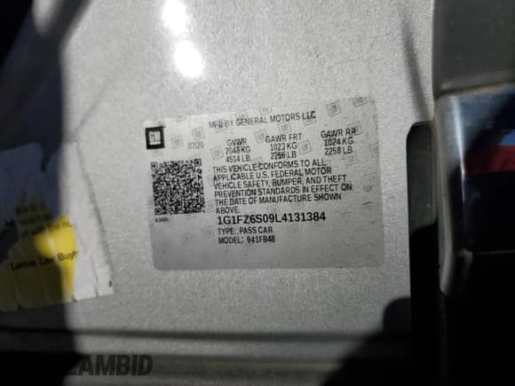 2020 Chevrolet Bolt EV Premier z VIN 1G1FZ6S09L4131384, wystawiony jako Copart lot #82260295 z przebiegiem 47 834 mil mil oraz Szkoda całkowita • Salvage title. Historia ofert i sprzedaży dostępna na DreamBid. Obrazek 12.