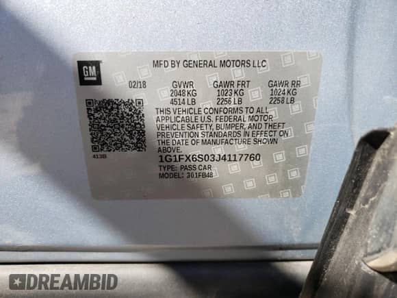 2018 Chevrolet Bolt EV Premier z VIN 1G1FX6S03J4117760, wystawiony jako Copart lot #49595633 z przebiegiem 48 689 mil mil oraz . Historia ofert i sprzedaży dostępna na DreamBid. Obrazek 12.