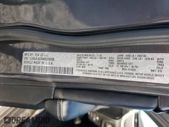 2022 Jeep Grand Cherokee Altitude with VIN 1C4RJKAG9N8528088, listed as a Copart auction lot 66098855 with 40,788 mi miles and Salvage title. Bid and sale history available at DreamBid. Image 13.