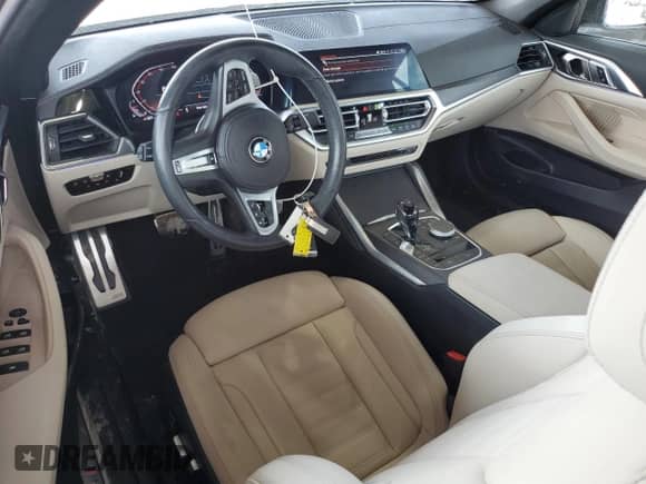 2022 BMW 4 Series 430i with VIN WBA23AT07NCK04217, listed as a Copart auction lot 52579795 with 21,885 mi miles and Salvage title. Bid and sale history available at DreamBid. Image 8.