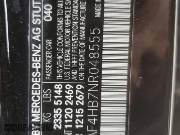 2022 Mercedes-Benz C 300 с VIN W1KAF4HB7NR048555, выставлен на аукционе Copart как лот 68977855 с пробегом 62 281 миль миль и Списание • Salvage title. История ставок и продаж доступна на DreamBid. Изображение 12.