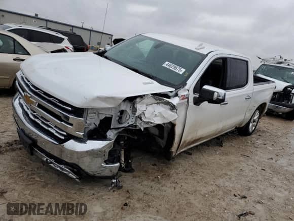 2020 Chevrolet Silverado 1500 LTZ с VIN 3GCUYGET7LG164285, выставлен на аукционе Copart как лот 44629675 с пробегом 59 622 миль миль и Списание • Salvage title. История ставок и продаж доступна на DreamBid. Изображение 1.