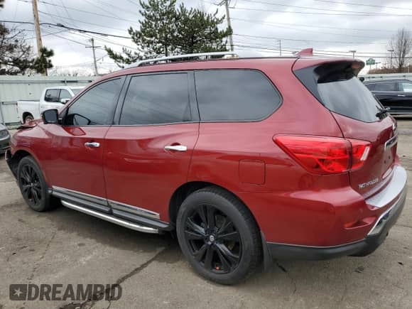 2020 Nissan Pathfinder Platinum with VIN 5N1DR2DM4LC585177, listed as a Copart auction lot 46745605 with 116,725 mi miles and Salvage title. Bid and sale history available at DreamBid. Image 2.