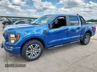 2023 Ford F-150 XL with VIN 1FTEW1CP9PKE88737, listed as a Copart auction lot 58555935 with 27,466 mi miles and Salvage title. Bid and sale history available at DreamBid. Image 1.