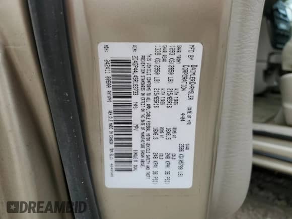 2005 Dodge Caravan SXT with VIN 2D4GP44L45R183733, listed as a Copart auction lot 79623364 with 150,433 mi miles and Salvage title. Bid and sale history available at DreamBid. Image 13.