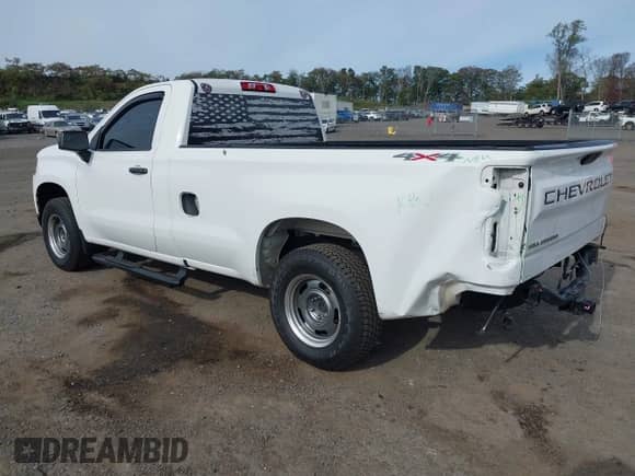 2021 Chevrolet Silverado 1500 Work Truck z VIN 3GCNYAEK8MG331165, wystawiony jako IAAI lot #43320274 z przebiegiem 49 825 mil mil oraz . Historia ofert i sprzedaży dostępna na DreamBid. Obrazek 3.