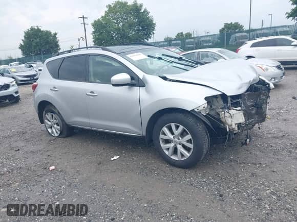 2011 Nissan Murano SL with VIN JN8AZ1MW4BW171918, listed as a IAAI auction lot 42624580 with 162,759 mi miles and . Bid and sale history available at DreamBid. Image 1.