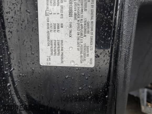 2008 GMC Sierra 1500 SLT with VIN 2GTEK19J081308920, listed as a Copart auction lot 87240705 with 84,092 mi miles and Salvage title. Bid and sale history available at DreamBid. Image 12.