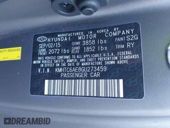 2016 Hyundai Veloster Turbo с VIN KMHTC6AE8GU273459, выставлен на аукционе IAAI как лот 43379586 с пробегом 55 839 миль миль и . История ставок и продаж доступна на DreamBid. Изображение 9.