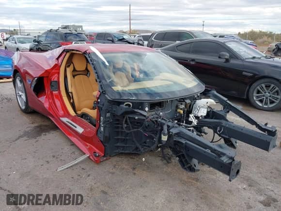 2023 Chevrolet Corvette 3LT with VIN 1G1YC3D41P5134238, listed as a IAAI auction lot 43348107 with Not provided miles and . Bid and sale history available at DreamBid. Image 1.