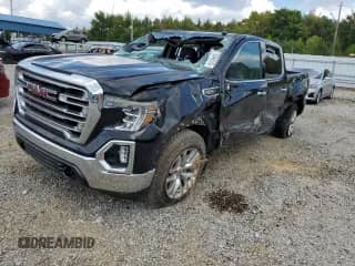 2021 GMC Sierra 1500 SLT with VIN 3GTU9DEL6MG395207, listed as a Copart auction lot 70346135 with 75,578 mi miles and Salvage title. Bid and sale history available at DreamBid. Image 1.