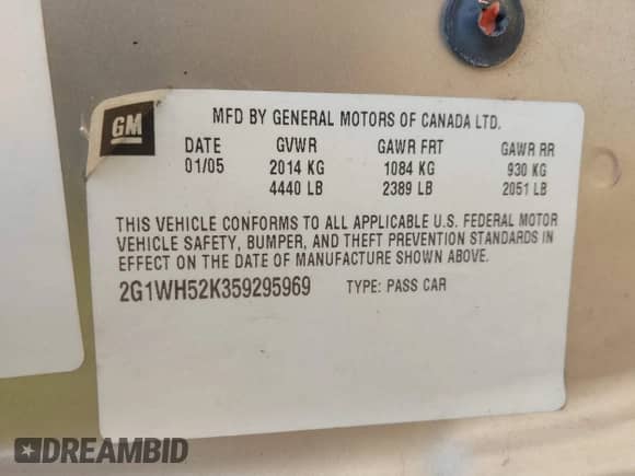 2003 Chevrolet Impala with VIN 2G1WF52E339402824, listed as a IAAI auction lot 42976844 with 183,496 mi miles and . Bid and sale history available at DreamBid. Image 9.
