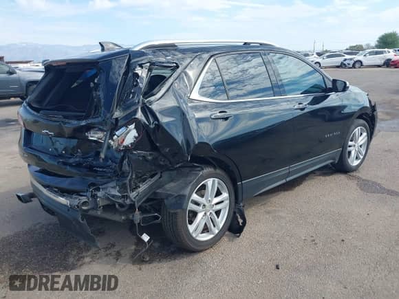 2020 Chevrolet Equinox Premier z VIN 2GNAXPEX0L6132001, wystawiony jako IAAI lot #43353271 z przebiegiem 110 017 mil mil oraz . Historia ofert i sprzedaży dostępna na DreamBid. Obrazek 4.