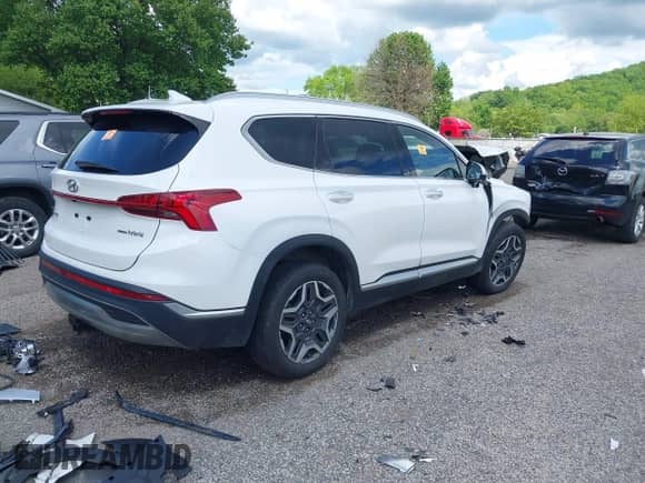 2022 Hyundai Santa Fe Limited with VIN KM8S5DA11NU016356, listed as a IAAI auction lot 42263808 with 88,554 mi miles and . Bid and sale history available at DreamBid. Image 4.