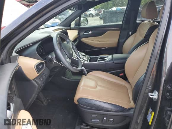 2021 Hyundai Santa Fe Calligraphy with VIN 5NMS5DAL7MH371138, listed as a Copart auction lot 55554485 with 48,645 mi miles and Salvage title. Bid and sale history available at DreamBid. Image 7.